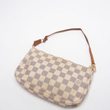 Louis Vuitton Pochette Damier Azur Canvas Accessoires Beige Handbag