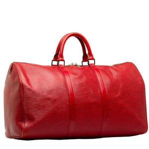 Louis Vuitton Epi Keepall 50 Boston Bag Castilian Red