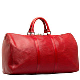 Louis Vuitton Epi Keepall 50 Boston Bag Castilian Red