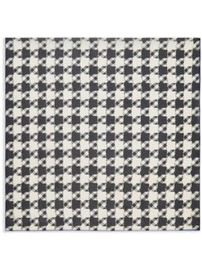 Luxury Burberry Houndstooth Silk Scarf Black