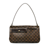 Louis Vuitton Damier Overnight Shoulder Bag Brown PVC Leather Louis Vuitton
