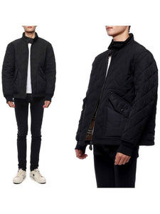 Luxury Burberry Diamond Quilted Thermoregulated Jacket Black