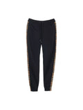 Luxury Burberry Men's Vintage Check Panel JoGGer Track Pants Black