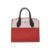 Louis Vuitton Red And Pale Pink City Steamer Hand Bag 2017