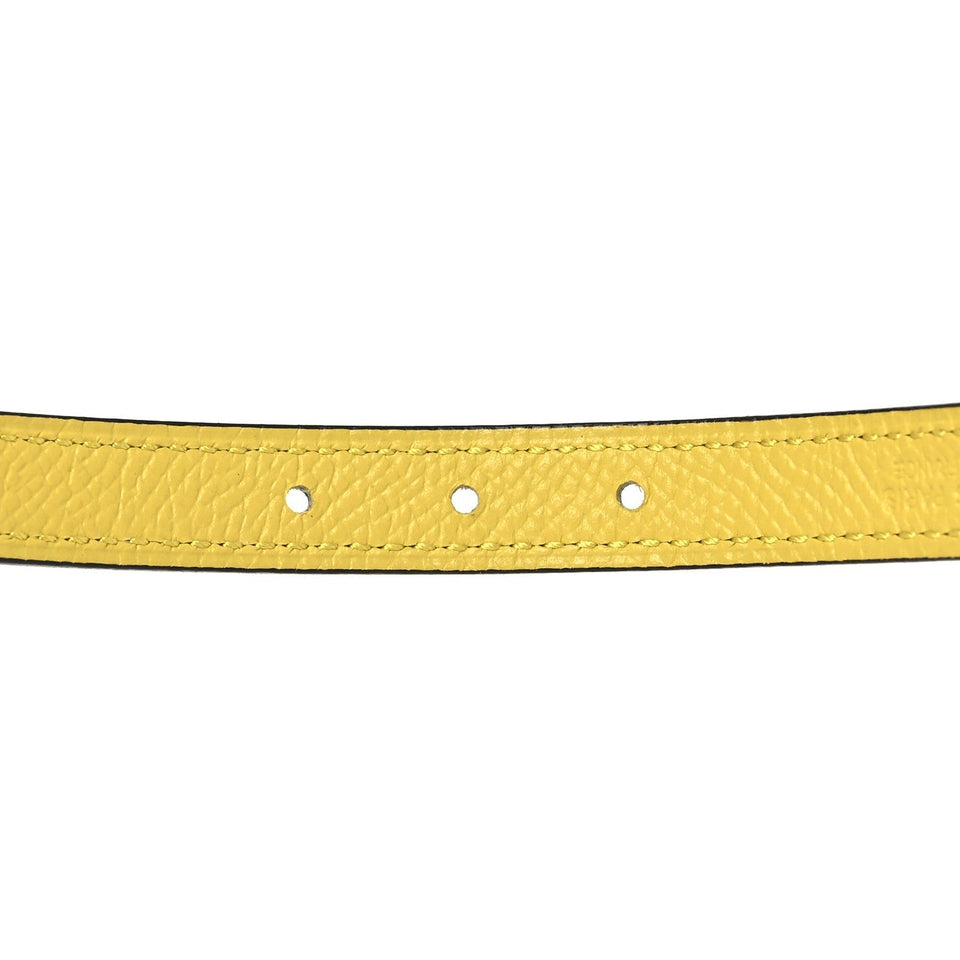 Hermes Swift Epsom 13mm Collier De Chien CDC Belt 75 30 Bleu Glacier Jaune De Naples