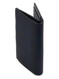 Luxury Burberry Coated Canvas Check Motif Long Wallet Navy