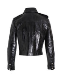 Louis Vuitton Cropped Jacket in Black Leather