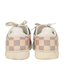 Women's Louis Vuitton Overcloud Lace Up Sneakers in Multicolor Damier Azur Canvas And Leather Trim