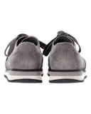 Men's Prada Wingtip Detail Derby Sneakers in Grey Suede