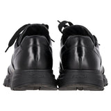 Prada Prax 01 Lace-Up Low-Top Sneakers in Black Calfskin Leather
