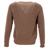 Prada Button-Down V-Neck igan in Brown Cashmere