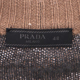 Prada Button-Down V-Neck igan in Brown Cashmere