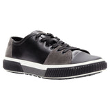 Men's Prada stratsuede leather low top sneakers