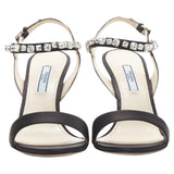 Women's Prada satin crystal high heel sandals