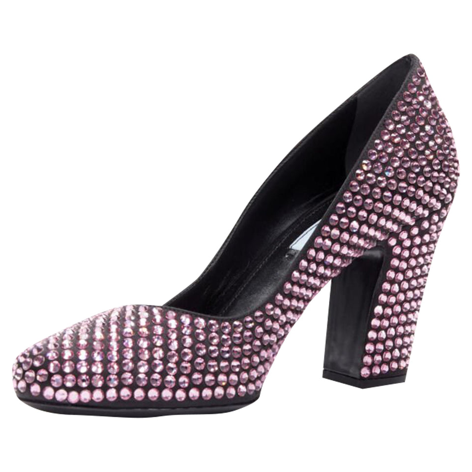 Women's Prada Rosa rhinestone crystal embellished pump