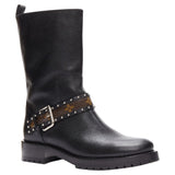 Women's Louis Vuitton LV monogram top strap pull on motorcycle boots