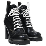 Louis Vuitton Star Trail Laced Zipped Platform Boots in Black Leather