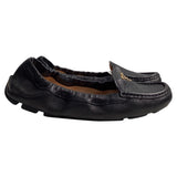 Prada Logo Scrunch Loafers in Black Leather