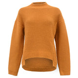 Hermes Knitted Mock Neck Sweater in Brown Wool