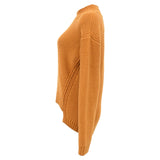 Hermes Knitted Mock Neck Sweater in Brown Wool