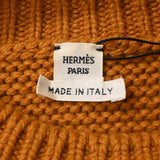 Hermes Knitted Mock Neck Sweater in Brown Wool