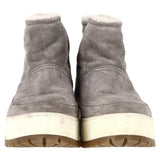 Women's Prada Shear Lined Winter Ankle Boots in Grey Suede