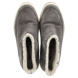 Women's Prada Shear Lined Winter Ankle Boots in Grey Suede