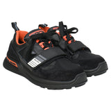 Prada Mechano Sneakers in Black Orange Leather