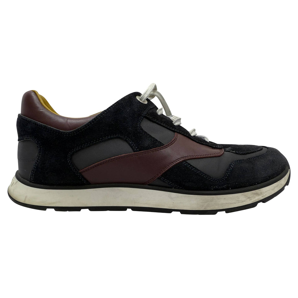 Louis Vuitton Miles Lace Up Sneakers in Multicolor Suede And Leather