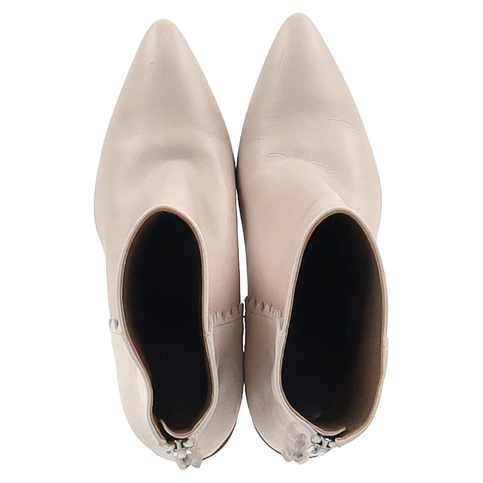 Hermes Proof Ankle Boots in Cream Leather and Suede