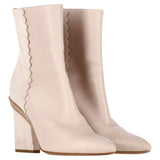 Hermes Proof Ankle Boots in Cream Leather and Suede