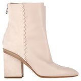 Hermes Proof Ankle Boots in Cream Leather and Suede