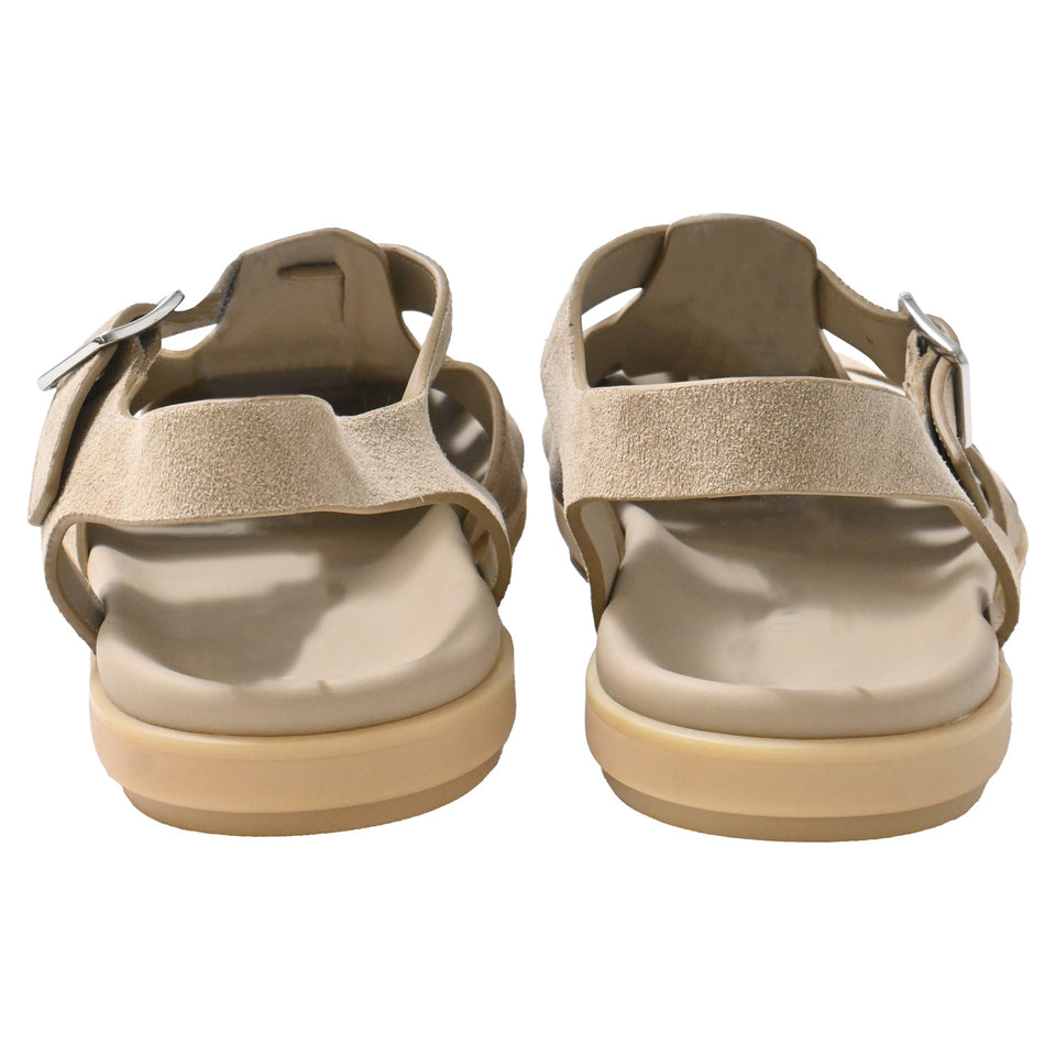 Men's Prada Fisherman Sandals in Beige Suede