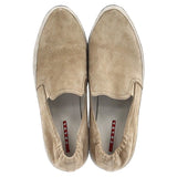 Women's Prada Sport Espadrille Slip On Sneakers in Beige Suede