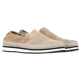 Women's Prada Sport Espadrille Slip On Sneakers in Beige Suede