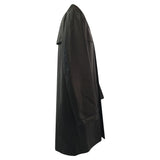 Prada Hidden Closure Trench Coat in Black Lamb Leather