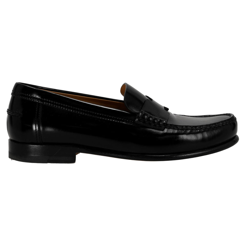 Hermes Kennedy Loafers in Black Leather