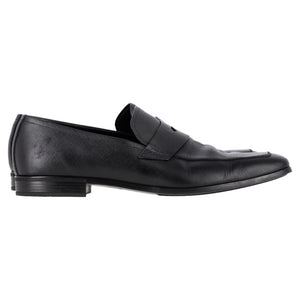 Men's  Prada Penny Loafers in Black Saffiano Leather