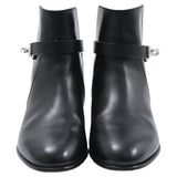 Women's Hermes Neo Ankle Boots in Black Calfskin Leather