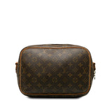 Louis Vuitton Monogram Shoulder Bag Leather Brown