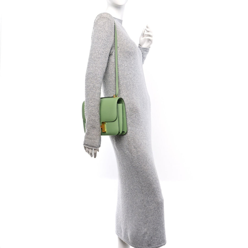 Hermes Epsom Constance 24 Vert Criquet