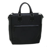 Luxury Burberry Tote Bag Canvas Black Auth ep1588