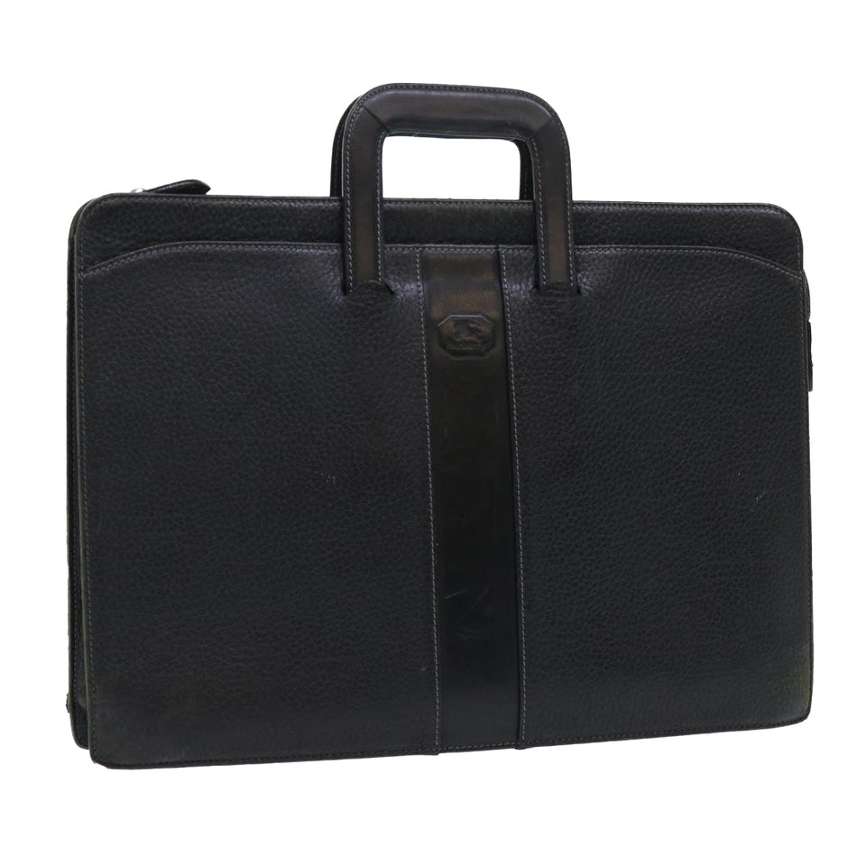 Luxury BurberrySs Hand Bag Leather Black Auth ep1643
