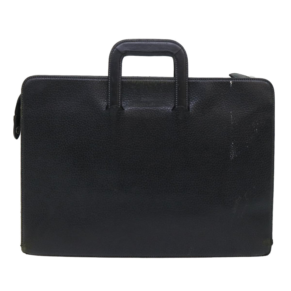 Luxury BurberrySs Hand Bag Leather Black Auth ep1643