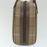 Luxury BurberrySs Nova Check Boston Bag Nylon Canvas Brown Auth ep2180