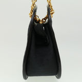 Gucci Micro GG Canvas Bamboo Chain Shoulder Bag Black Gold ep231