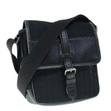 Luxury Burberry Shoulder Bag Canvas Leather Black Auth ep2582