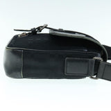 Luxury Burberry Shoulder Bag Canvas Leather Black Auth ep2582
