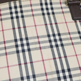 Luxury Burberry Nova Check Tote Bag Nylon Beige Auth ep2645