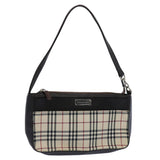 Luxury Burberry Nova Check Shoulder Bag Nylon Beige Auth ep2705